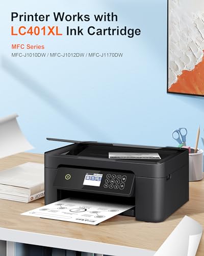 Image of E-Z Ink Pro LC401XL Ink Cartridges Compatible for Brother LC401 XL Black LC401XL BK LC401BK LC 401 Ink Cartridges for Brother MFC-J1010DW MFC-J1012DW MFC-J1170DW Printer (Black, 2 Pack)