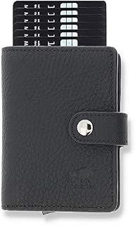 Solo Pelle Skórzany portfel Q-Wallet z wbudowanym etui na 15 kart + nadaje się na banknoty | etui na karty kredytowe z technologią RFID