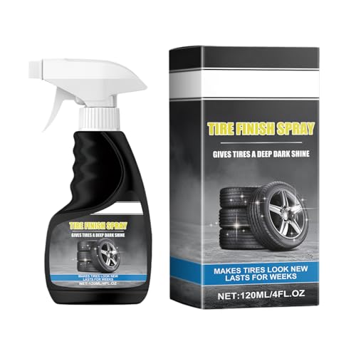Zhadyu Nettoyant pour Pneus en Spray - 118 ML Restaure L'Éclat Noir | Nettoyant Pneus Non Gras Et Brillant - pour Camion, Moto, Camping-Car et SUV, Noir Profond Brillant avec Durée De Plusieurs