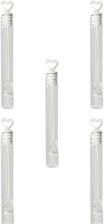 Abaodam 24 Pcs Love Heart Wand Tube Soap Liquid Bottle Soap Water Bottle Blowing Bubbles Bubble Stick Bubble Water Empty Bottle Bubble Empty Bottle