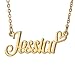 Aoloshow Personalized Custom Name Necklace with Heart Womens Jewelry Gold Plated Stainless Steel