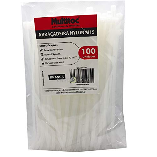Abraçadeiras Nylon M15 Enforca Gato 4mm X 150mm - 100 Un BC
