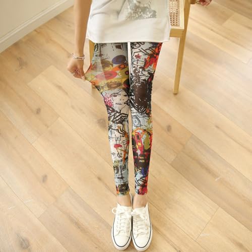 Premium Sheer Elastic Leggings Fashion Design Footless Tights for Women Colorful Patterned Pantyhose Sheer Stockings3