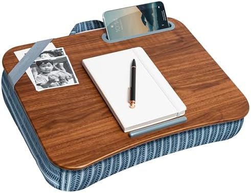 LAPGEAR Designer Lap Desk with Phone Holder and Device Ledge - Arrow Stripes - Fits up to 15.6 Inch Laptops - Style No. 45411