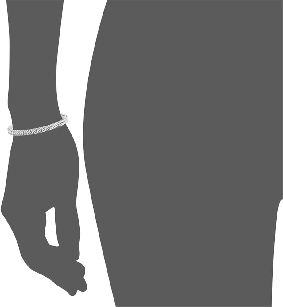 Geoffrey Beene Men’s Stainless Steel Double Franco Chain Bracelet with Extension, Sliver: Clothing, Shoes & Jewelry