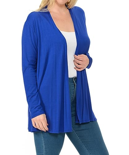 Image of Pastel by Vivienne Women's Long Sleeve Jersey Plus Size Cardigan