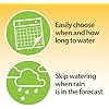 Melnor 65182AMZ Bluetooth Hose Timer, 1-Zone Programmable Watering Timer, Quick Connect Bundle, Black, Yellow