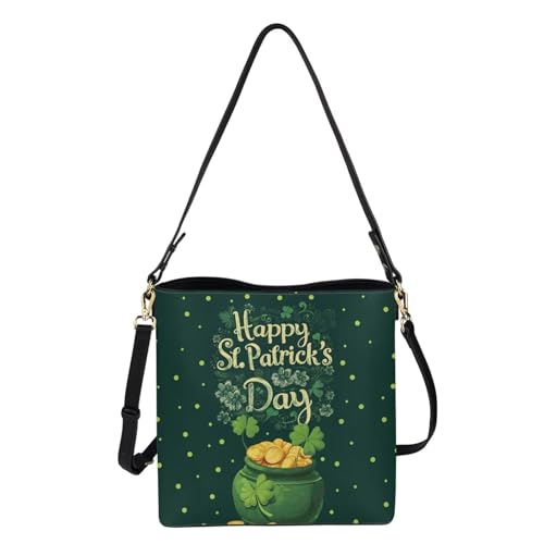 Image of HUGS IDEA Women Bucket Bags Leather Purse Handbag Shoulder Bag for Ladies Purse Crossbody Wallet Bag