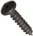 18-8 Stainless Steel Sheet Metal Screw, Black Oxide Finish, Pan Head, Phillips Drive, Type A, #8-15 Thread Size, 3/4" Length (Pack of 50)