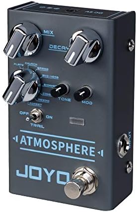 JOYO Reverb Pedal 9 Digital Reverb Types with Modulation and Trail Function for Electric Guitar Effect (Atmosphere R-14)