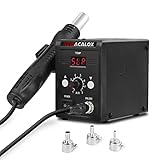 Heißluft Lötstation, Heißluftlötgerät, Rework Station LED Digital Anzeig, 700W Tempratur Einstellbar Heissluft Lötstation