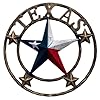 12 texas crackle star barn star metal lone star wall art red white blue star with bronze twisted ring western home decor ranch farmhouse garden patio living room garage handmade item eh12069  urban country home decor