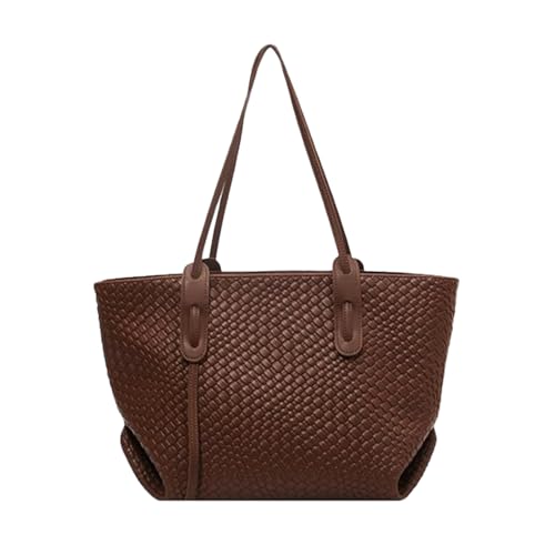 Generico Bolsos de hombro Bota para mujer, con cremallera, bolsa de mano trenzada, bolsa lateral de gran capacidad, elegantes y ligeros, marrón, riferimento alla descrizione Generico Bolsos de hombro Bota para mujer, con cremallera, bolsa de mano trenzada, bolsa lateral de gran capacidad, elegantes y ligeros, marrón, riferimento alla descrizione