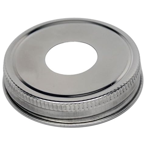 Stainless Steel Soap Pump Dispenser Lid Adapters for Mason, Ball, Canning Jars (2 Pack, Regular Mouth) Cover