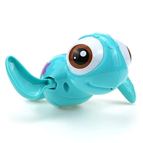 DUCKBOXX XX Wind-up Swimming Sea Turtles Bath Toy, No Battery Mold-Free Anti-Rust Interactive Montessori Toy for Kids 18M+ (Blue)