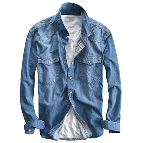 Chemise à manches longues pour homme coupe 3XL finitions rétro