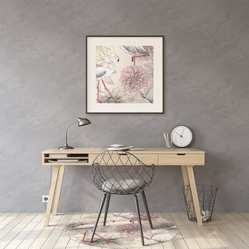Protège-sol pour chaise à roulettes PVC résistant ø100 cm - 4