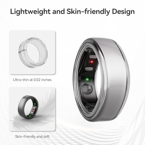 Image of RingConn Silicone Ring Protector - Ultra-Thin Transparent Elastic Case Smart Ring Fitness, Outdoor Camping (Size S for 6 /7 /8)