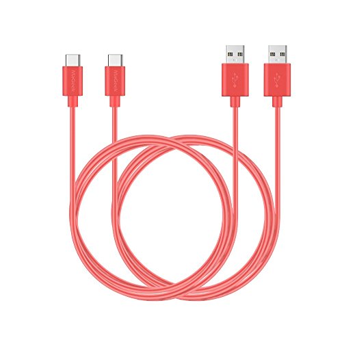 MaGeek® (Lot de 2, 1,8m Câbles USB Type C vers USB 2.0 Extra Long de Données et Charge pour Samsung Galaxy S8, S8 Plus, Nexus 6P, LG G6, new MacBook, Google Pixel XL, OnePlus et plus (Rose)