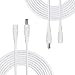 Produktbild Liwinting 2pcs 5m/16.4Feet DC Verlängerungskabel 5.5 mm x 2.1 mm DC Anschlusskabel DC/Gleichstrom Verbinderkabel DC Verteiler Männlich zu Weiblich Verbinder für Netzteil,LED,CCTV-Kamera Power - Weiß