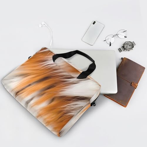 Bolso de hombro para laptop Villus marrón blanco miniatura 5