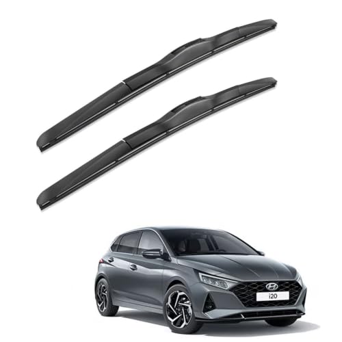 Image of Oshotto Frameless (O.E.M Type) Wiper Blades Compatible with Hyundai i20 (26 inch / 16 inch)