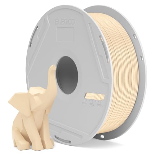 Image of ELEGOO PLA Basic Filament with Reusable Spool Beige 1KG, 1.75mm PLA 3D Printing Filament 2.2lbs High Dimensional Accuracy, Easy Installation Detachable Spool Fits for Most 3D Printers
