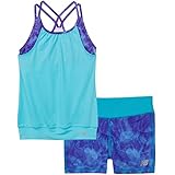 New Balance Little Girls' Fashion Performance Tank Top and Bike Short Set