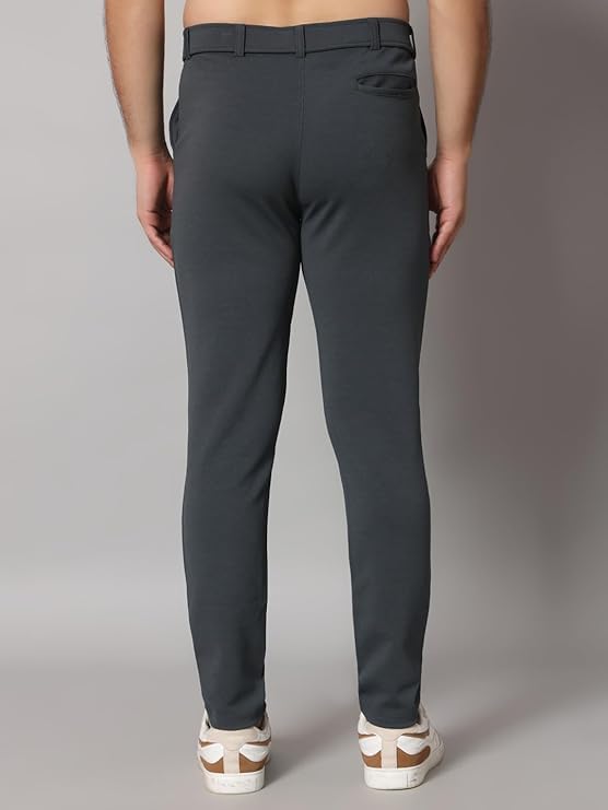 Image of Mehrang Men's Slim Fit Dress Pants, Formal Trousers with Side Pockets, (Pack of 2)