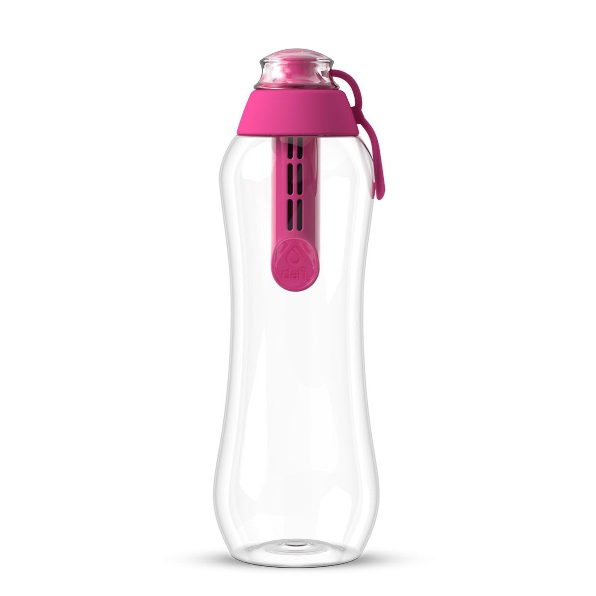Dafi - Filtered Water Bottle with Filter & Straw 16.9 oz, BPA-Free, Made in EU - Travel Water Bottle Purifier Pink
