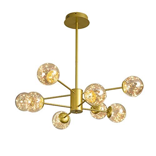 Chandelier magic bean LED or pour éclairer un grand salon