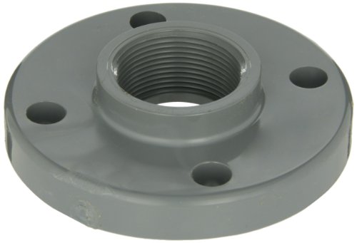 GF Piping Systems CPVC Pipe Fitting, Solid Flange, Schedule 80, Gray, 2