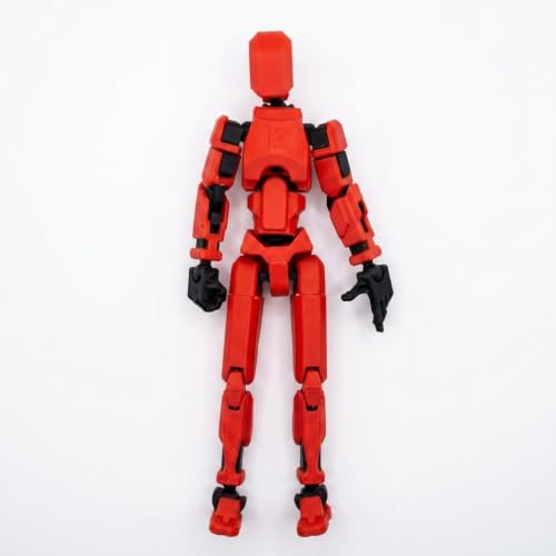Image of DIY Dummy 13 Action Figure Robot | Fully Articulated Robot Toy | 3D Printed (5.4inches) (Red-Black)