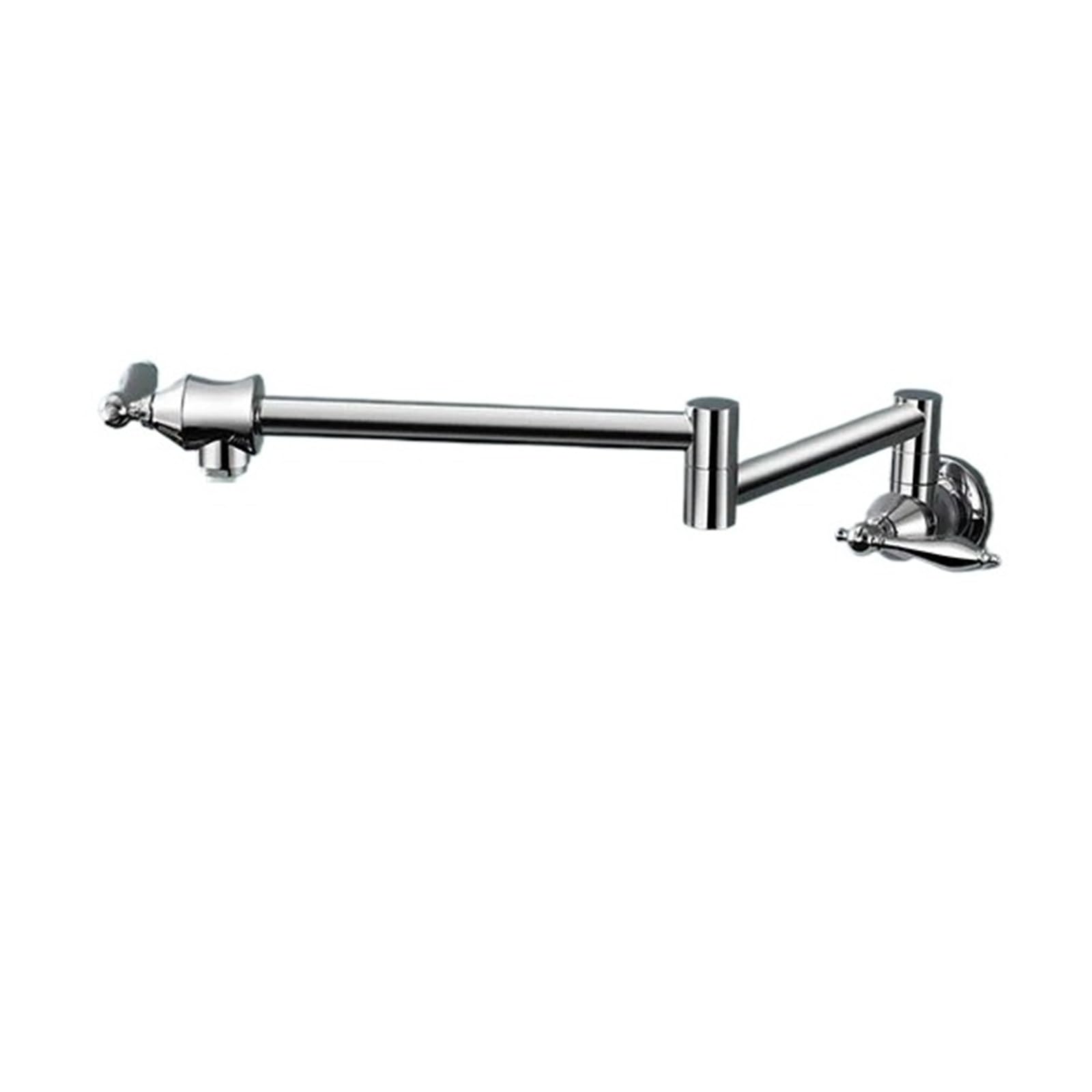 ZQFHSX Kitchen Faucet, Brass Single Cold Water Foldable Basin Lengthened 360 Degree Turn by Folding Tap for Most Scenarios(Chrome)