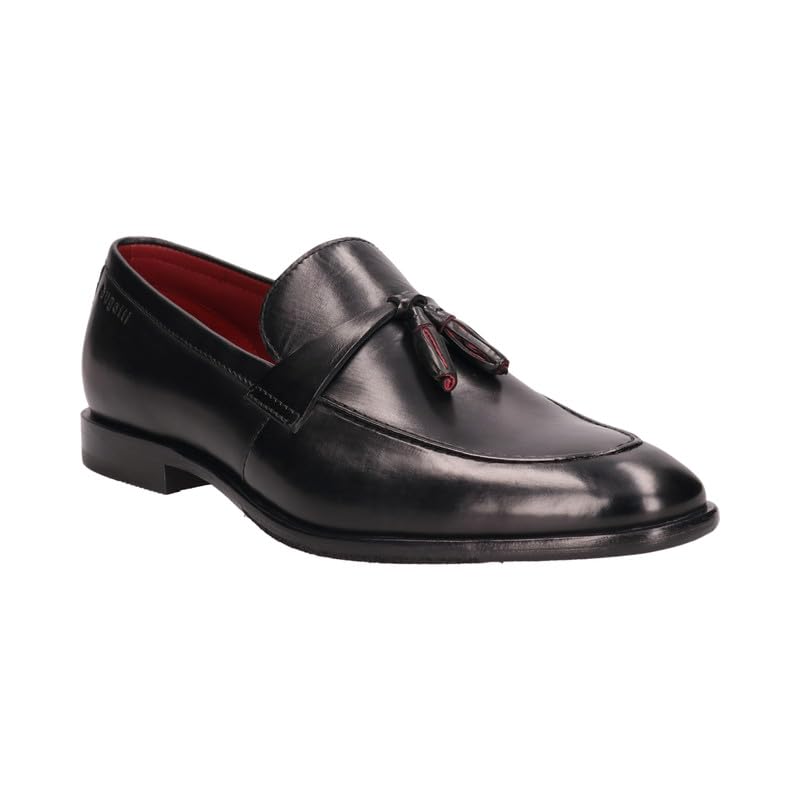 bugatti Rico Black Leather Men’s Tassel Loafers with Premium Leather Upper, Slip-On Construction, Decorative Tassels, Rounded Toe, Cushioned Footbed and Reinforced Sole-picture-14