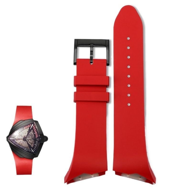 Bracelet de montre en caoutchouc pour homme 25mm Ventura H246150