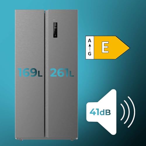 Cecotec Frigorífico Americano 2 Puertas Bolero CoolMarket SBS 430 Dark E. Side by Side de 430 L, Altura 176 cm y 84 cm Ancho, Sistema Multi Air Flow, Total No Frost, Motor Inverter Plus - imagen 8