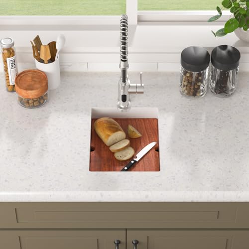 Undermount Bar Sink - Lordear 12 Inch Undermount Bar Sink Workstation 16 Gauge T304 12 x 15 Stainless Steel Wet Bar Prep Sinks by Lordear - Used condition - Image 3