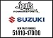 51410-17D00-000 Suzuki Stem,steering 5141017D00000