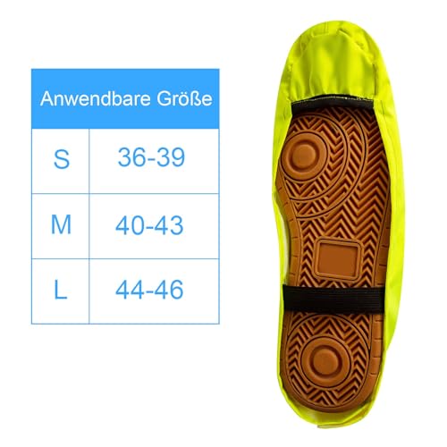Nogsay wasserdichte Überschuhe Fahrrad,Unisex Regenüberschuhe Fahrrad Wasserdicht,Regenschuhe Fahrrad Überzieher,Regenschutz Gamaschen für Fahrradfahrer mit Reflektoren,Fahrrad Überschuhe Regen