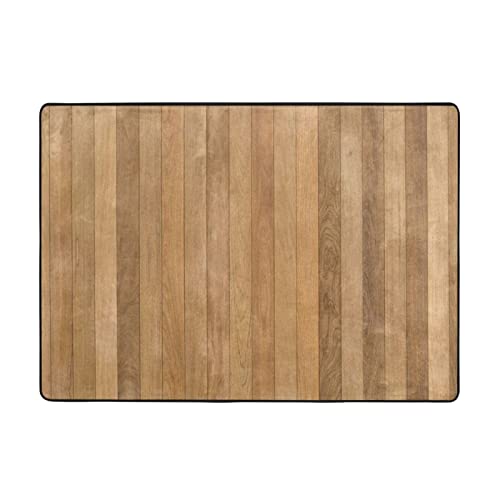 Area Rugs For Living-Room, Wood Panels Printed Bedroom Carpets Non-Slip Floor Mat, Office 80X58 Inch Rugs #TOP10