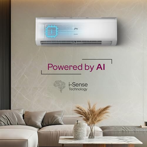 Godrej 1.5 Ton 3 Star Inverter Split AC with 5-in-1 Convertible Cooling, AI Powered, Heavy Duty Cooling at 52°C, Pure Air Filter, Self Clean Technology (AC 1.5T EC HIC 18Q3TH WA) view 2