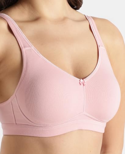 Image of Jockey FE41 Women Wirefree Non Padded Super Combed Cotton Elastane Stretch Full Coverage Everyday Bra with Concealed Shaper Panel