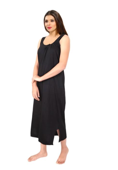 Image of Women's Sleeveless Maxi Night Dress, Spaghetti Strap Nighty, Comfortable Sleepwear Pack of 2
