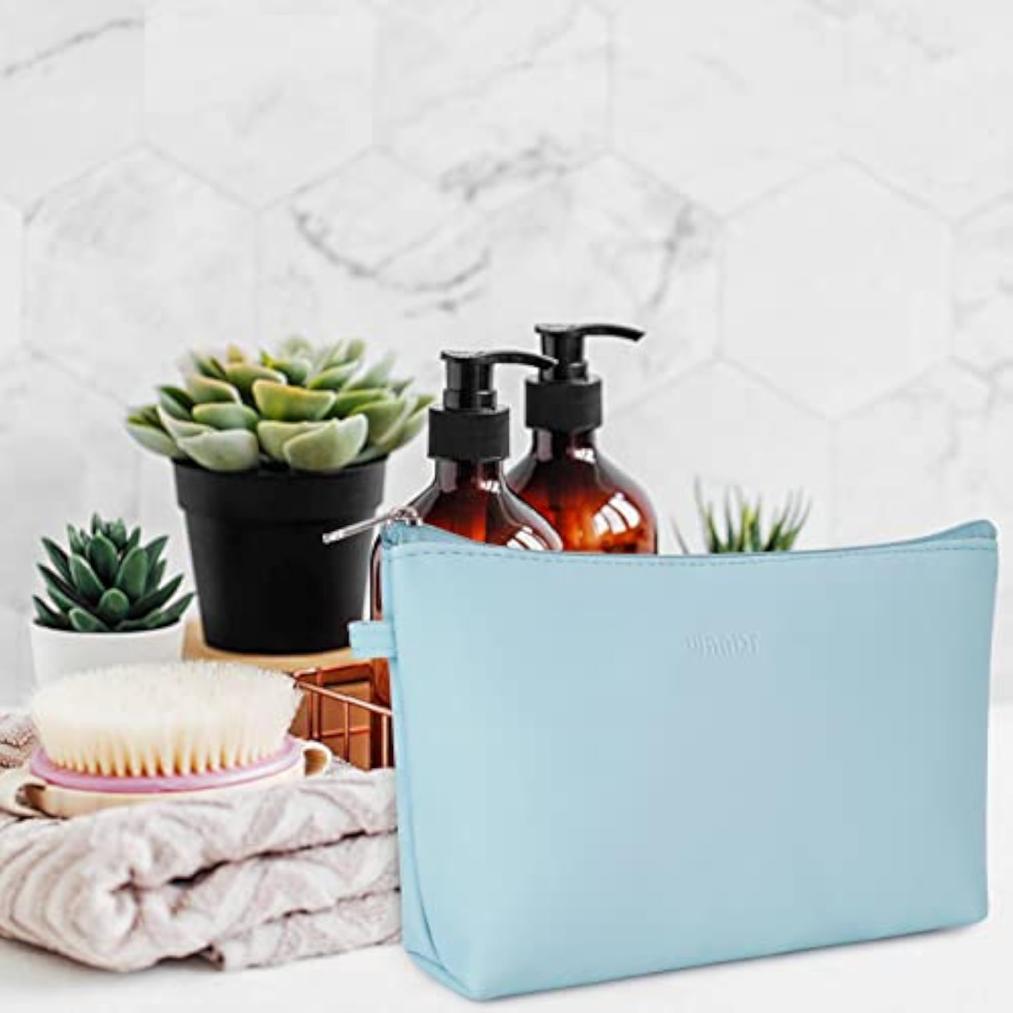 Mini Makeup Organizer Pouch for Purse, Water Resistant
