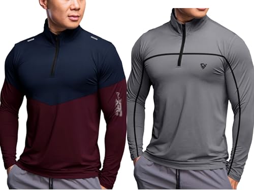 Image of Noble Monk Men's Active wear Regular Fit T Shirt |Full Sleeves |Casual T-Shirt for Men