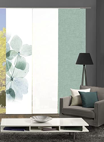 wohnfuehlidee 3er-Set Schiebegardinen Marcella Blickdicht, Höhe 245 cm, Mint wohnfuehlidee 3er-Set Schiebegardinen Marcella Blickdicht, Höhe 245 cm, Mint