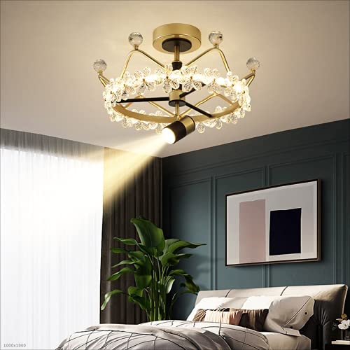Żyrandol Tricolor Ściemnianie Lampa Sufitowa Salon Kryształowy Żyrandol Lampa Sufitowa Restauracja Sypialnia Oświetlenie Żyrandol 23 W Kutego Żelaza Żyrandol, Wystrój Wiszące lampy