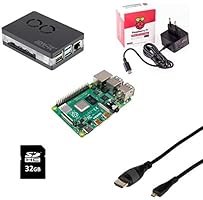 Raspberry Pi 4 4GB/magnetisches Gehäuse/Netzteil/32GB SD Card/HDMI Kabel