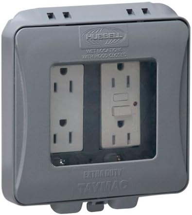 TayMac ML2500G Two-Gang Weatherproof Expandable Extra Duty in-Use Cover Gray Finish